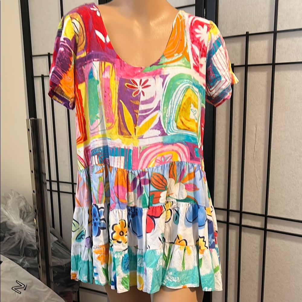 Jam’s World Colorful Abstract Women's Tunic M